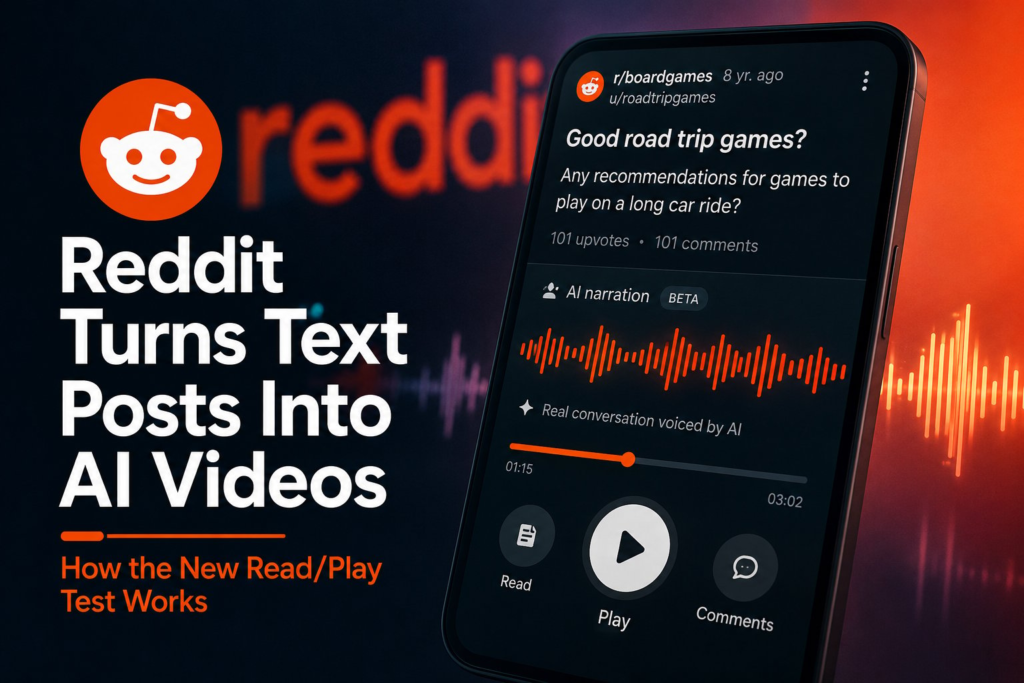 Reddit Turns Text Posts Into AI Videos: How the Test Works