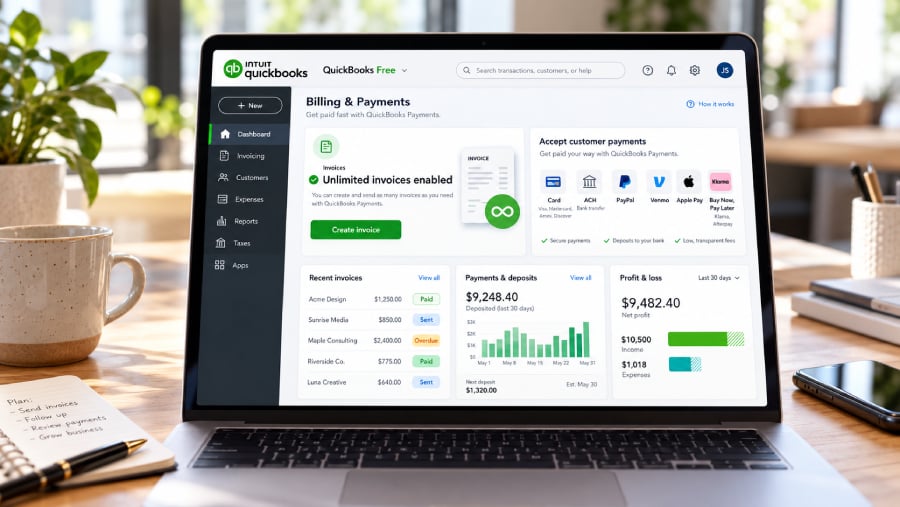 QuickBooks Free Unlimited Invoicing With Payments