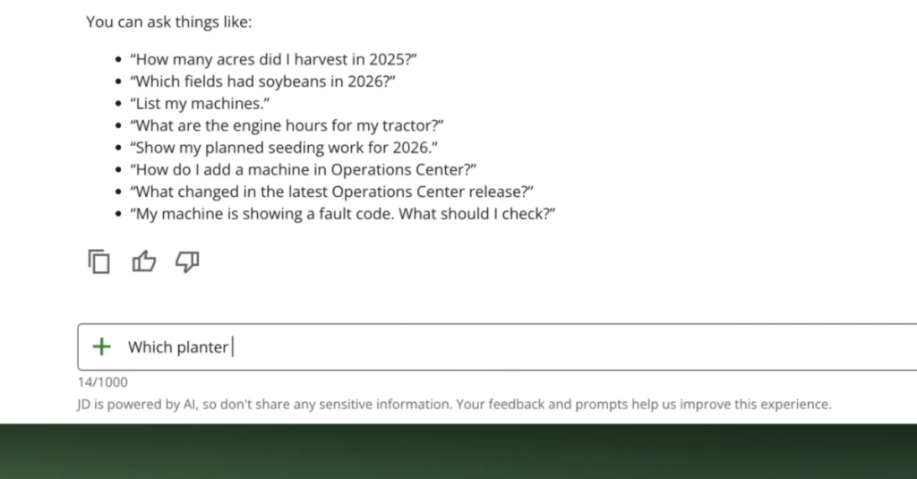 John Deere launched an AI chatbot for farmers