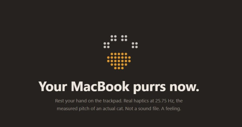 Your MacBook trackpad can now purr like a cat, and it’s surprisingly convincing