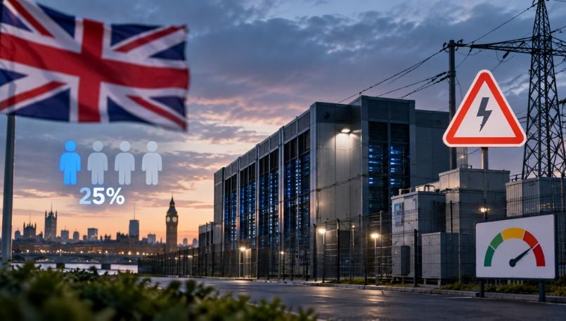 UK Data Centres Face Job Shortfall & Power Bottlenecks