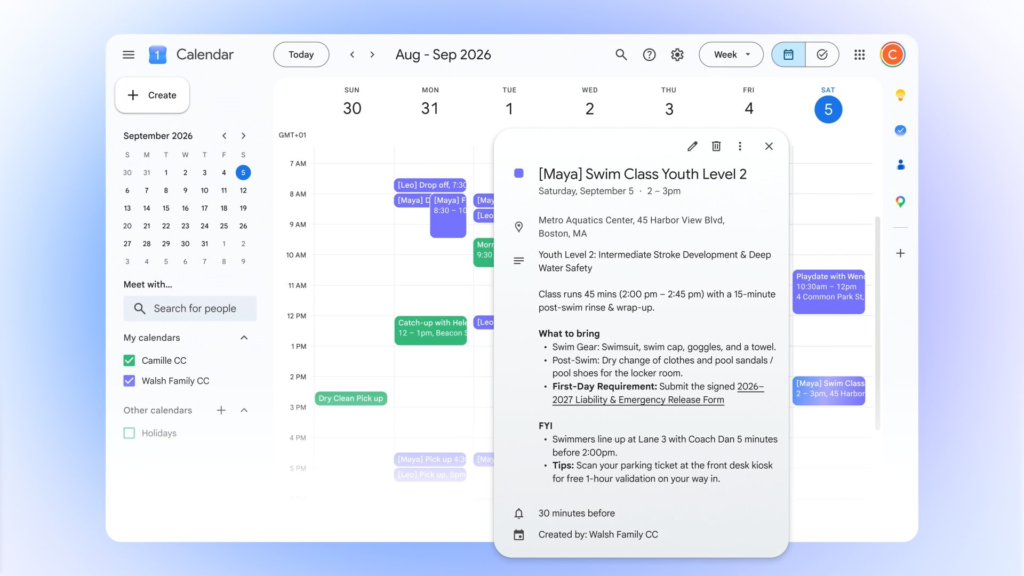 Google CC AI Agent Manages Family Calendars and Tasks