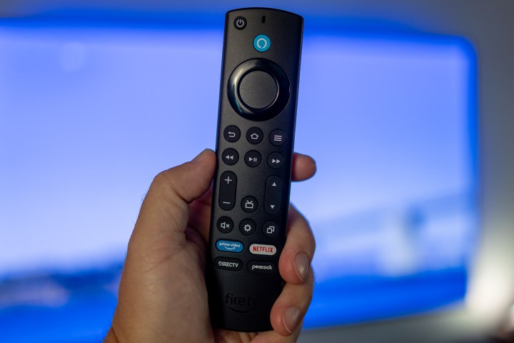 The Alexa Voice Remote Enhanced, included with the 2023 Amazon Fire TV Stick 4K Max.