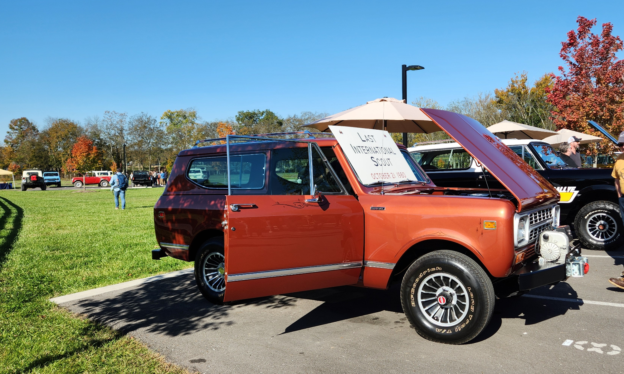 A restored 1980 International Scout, the last year of production.