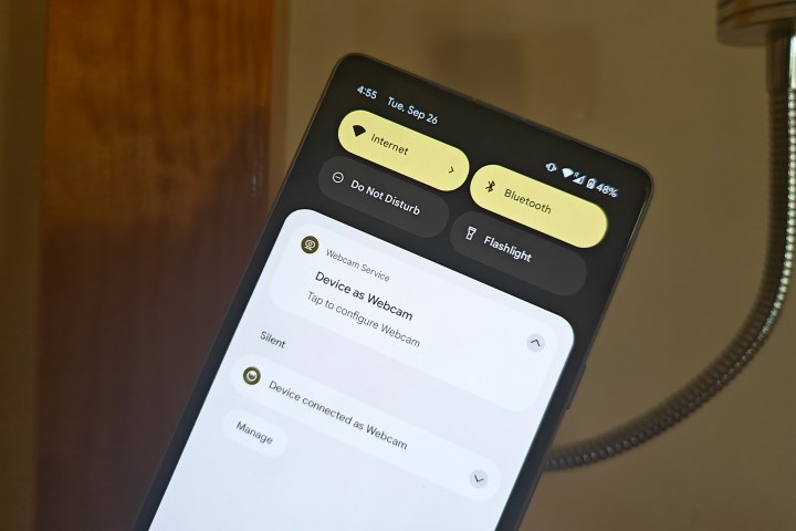 Changing USB connection function.