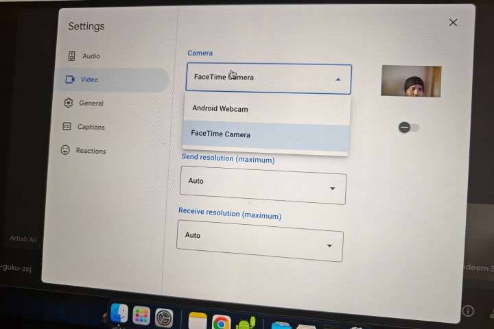 Switching webcam relay when using phone as a webcam.