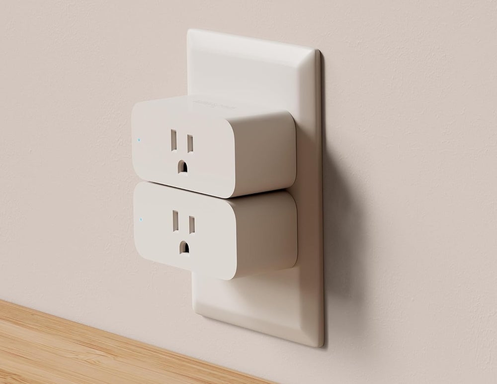 Amazon Smart Plug on a wall socket.