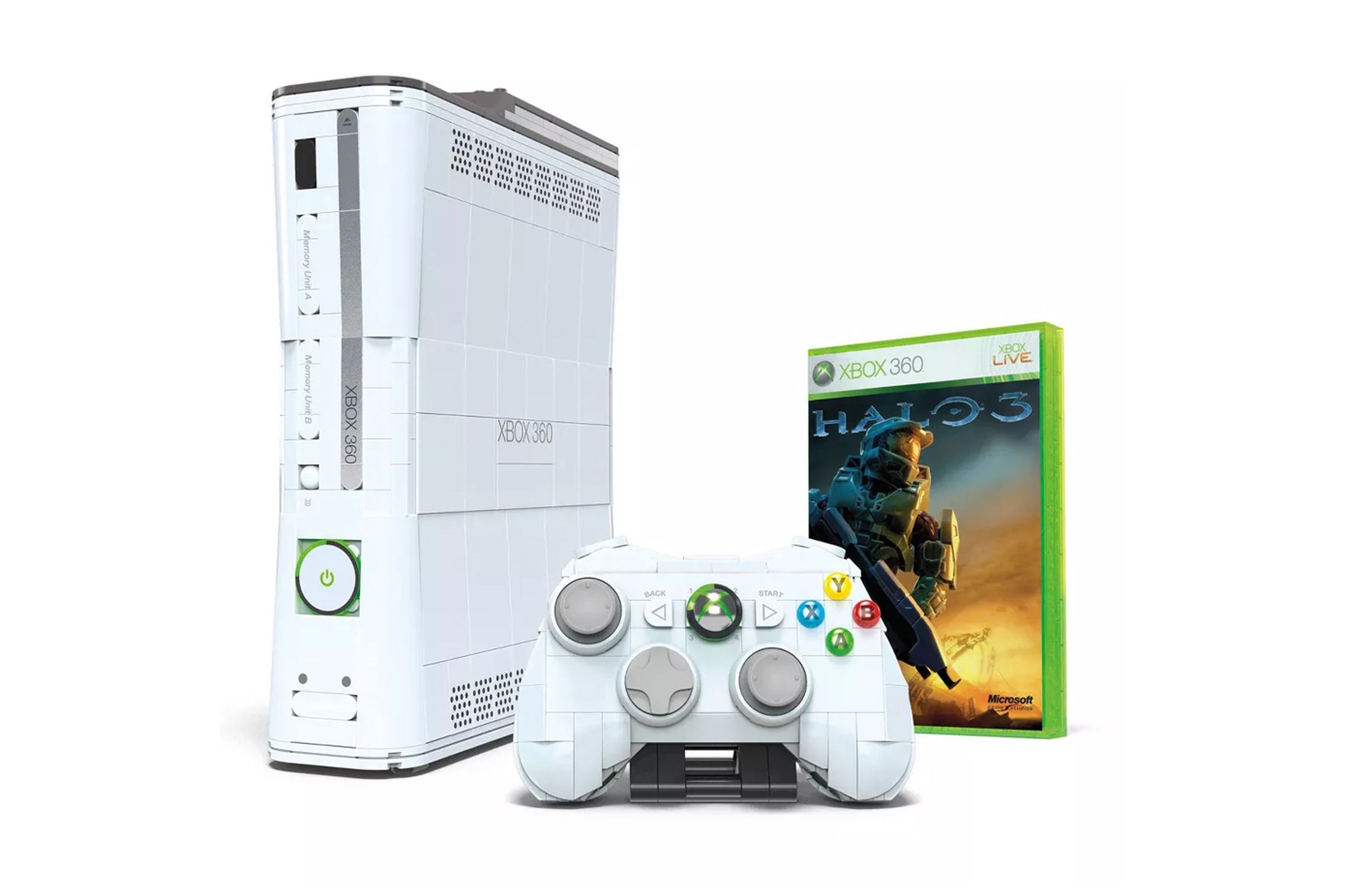 A close-up image of Mattel’s Xbox 360 replica on a white background.