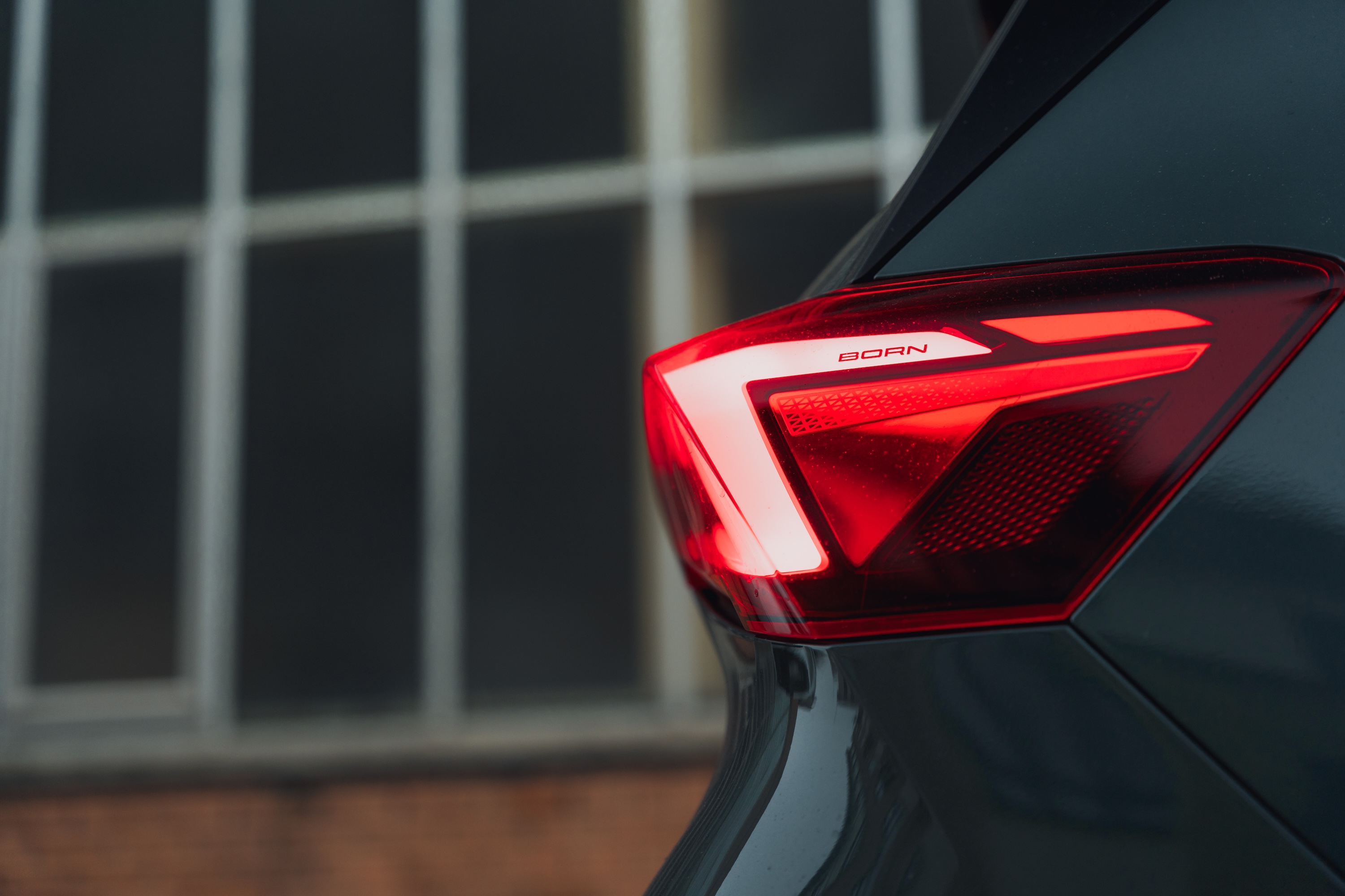 A photo of the Cupra Born VZ's brake light.