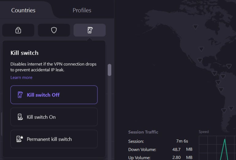 Kill switch on ProtonVPN Free
