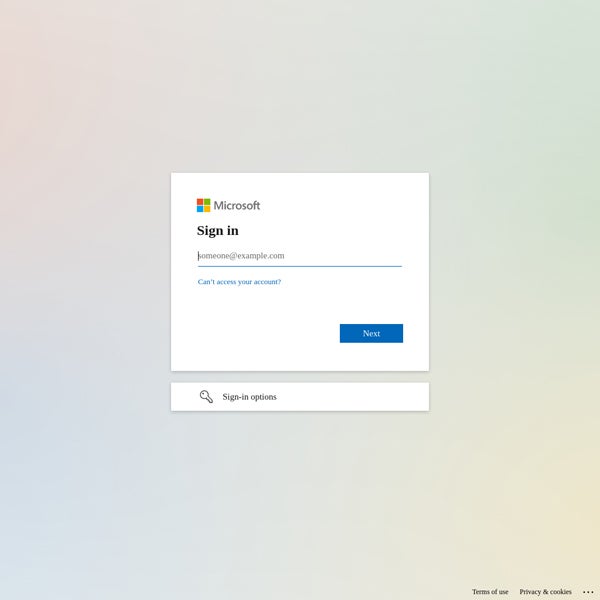 Microsoft login phishing page.