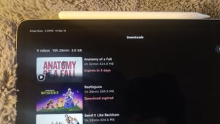 Prime Video app on iPad