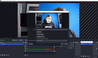 Keying out a green screen in OBS.