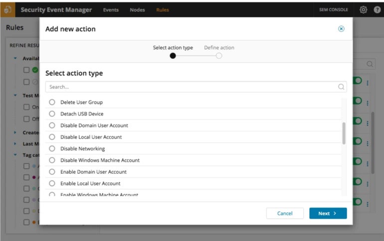 SolarWinds’ Active Response.