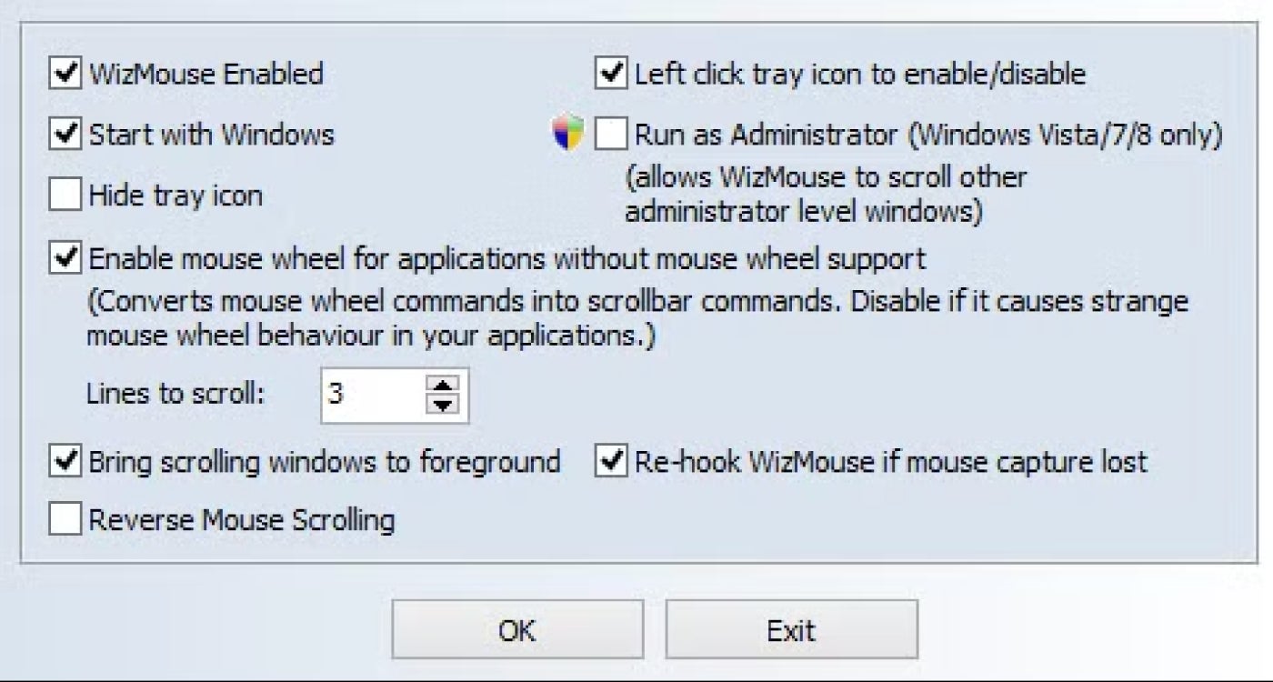 WizMouse screenshot.