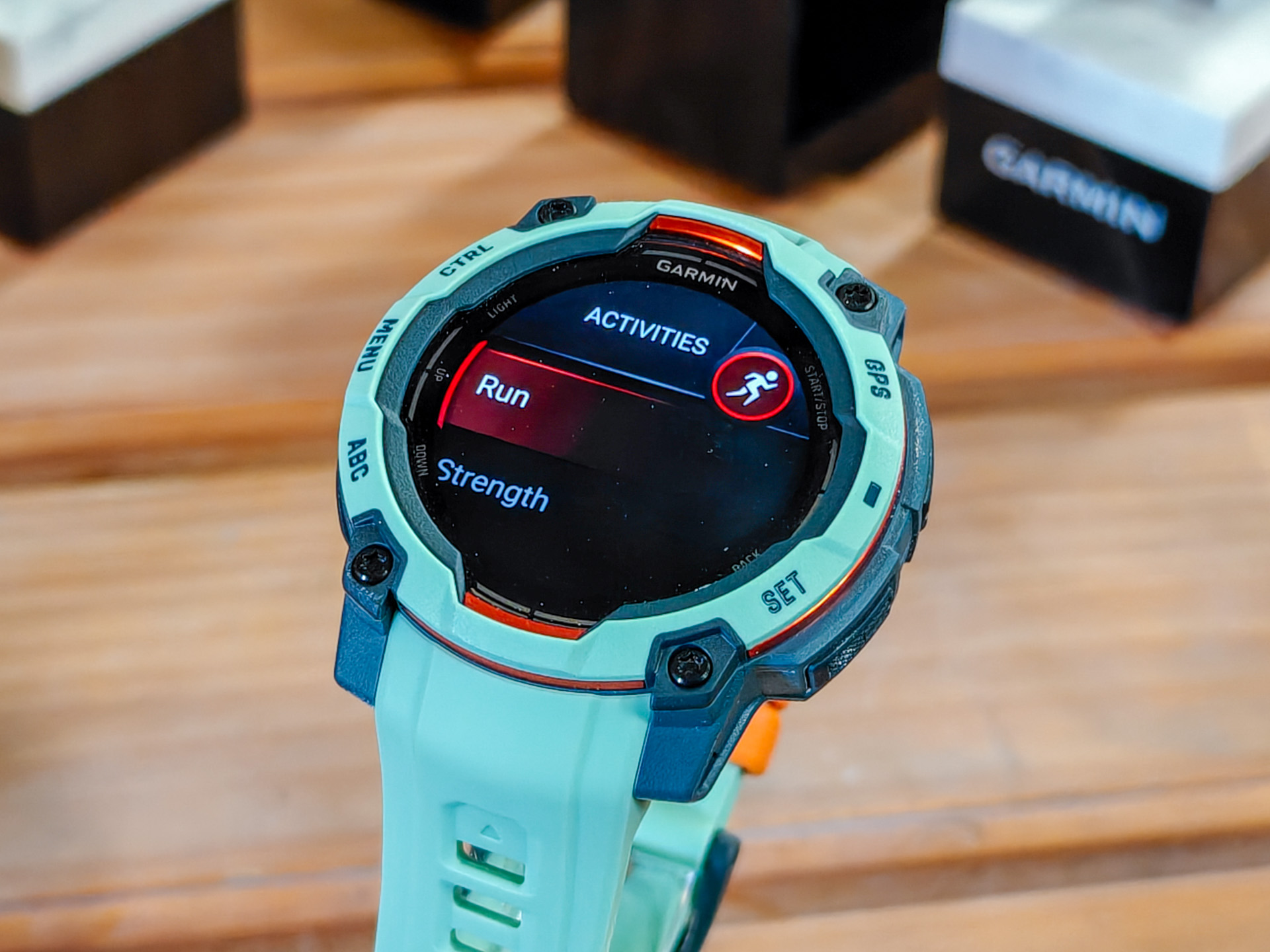 Activities menu on the Garmin Instinct 3