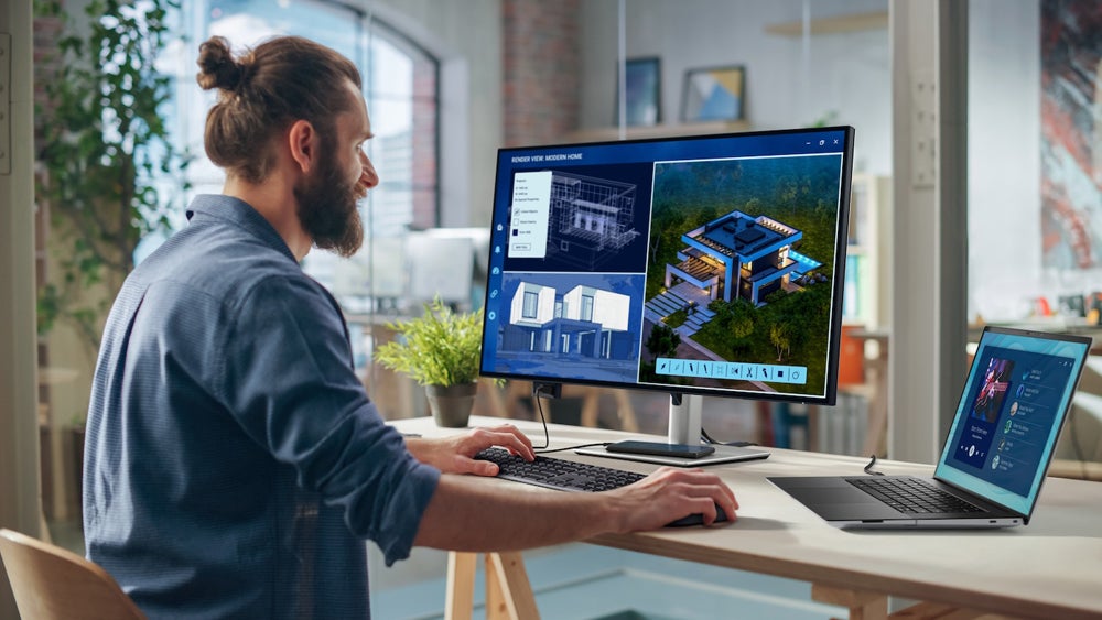 The Dell UltraSharp 32” 4K Hub Monitor is appropriate for professional design work.