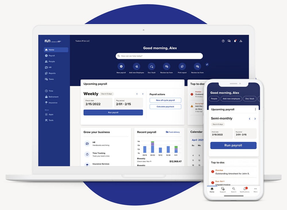ADP RUN payroll tools.