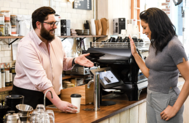 Pay by Wave used in a retail store