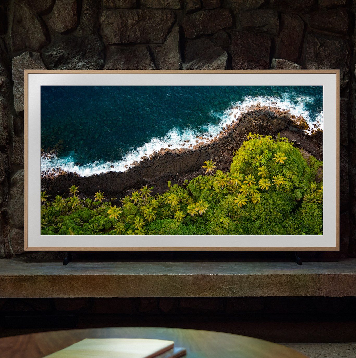 Samsung’s The Frame displaying artwork.