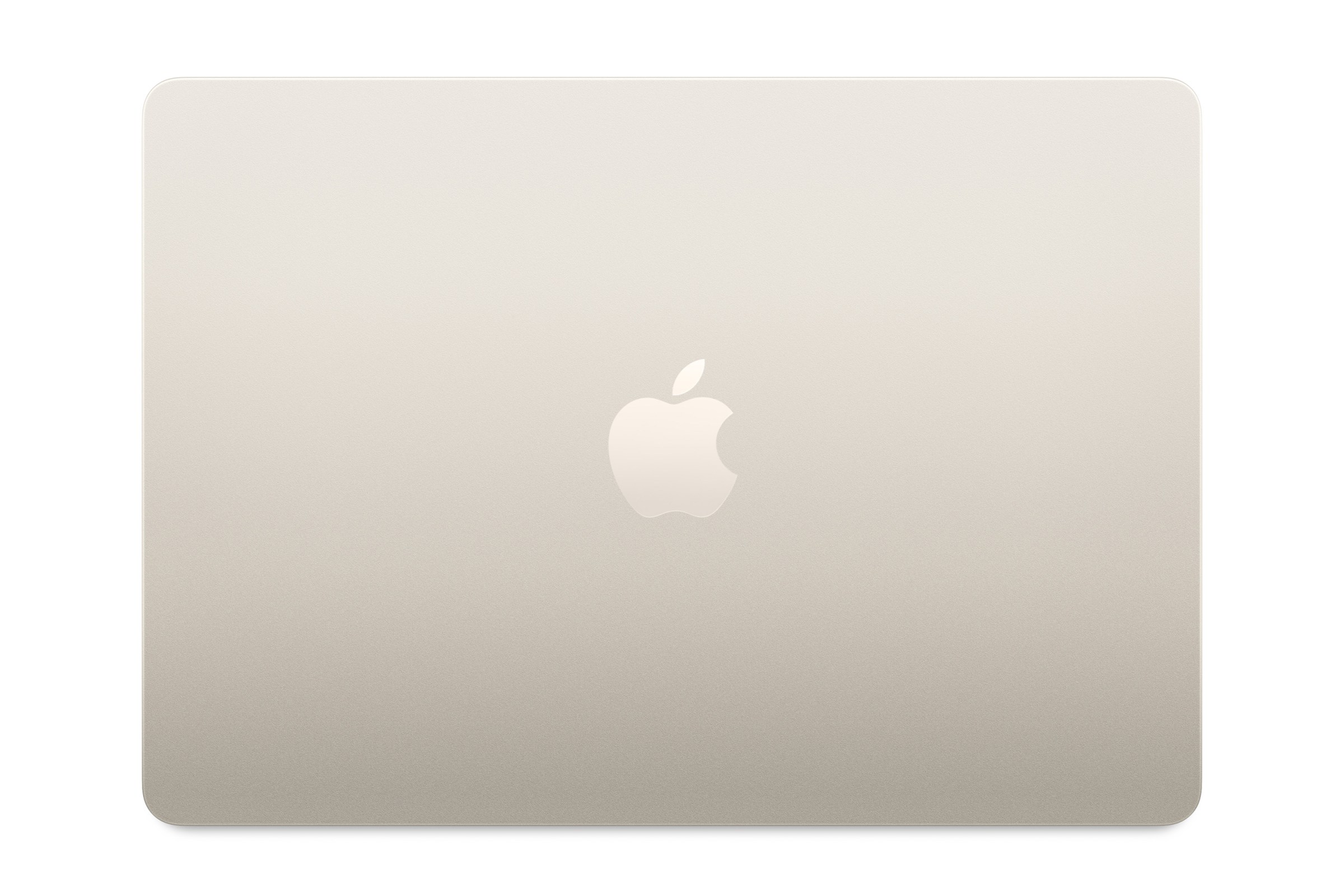 An image of a close 13-inch MacBook Air M4 from above against a white background.