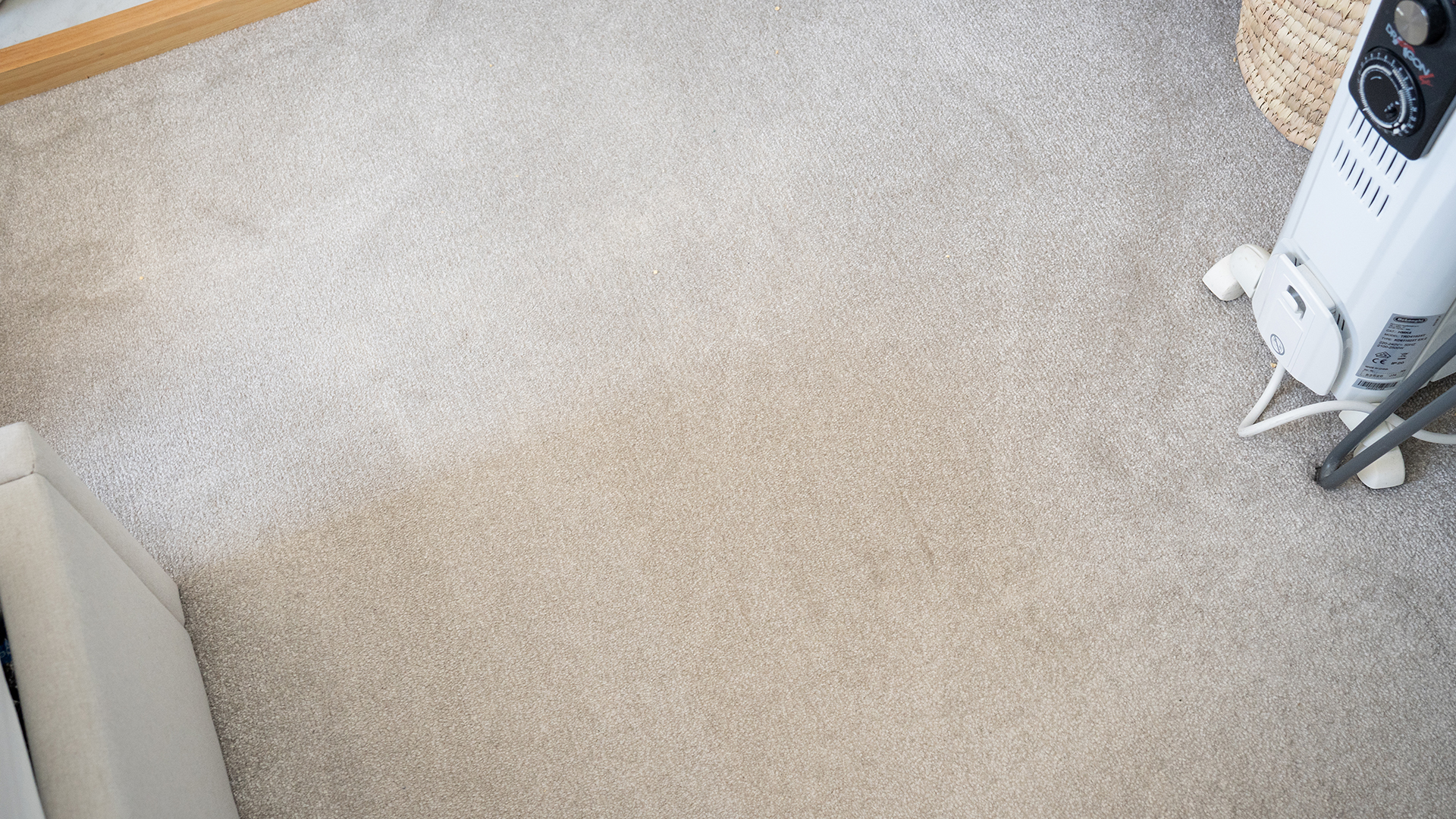 Results of suction test with oats on carpet
