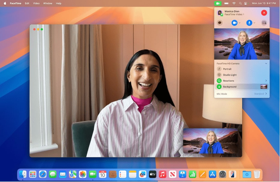 The FaceTime app in macOS Sequoia.