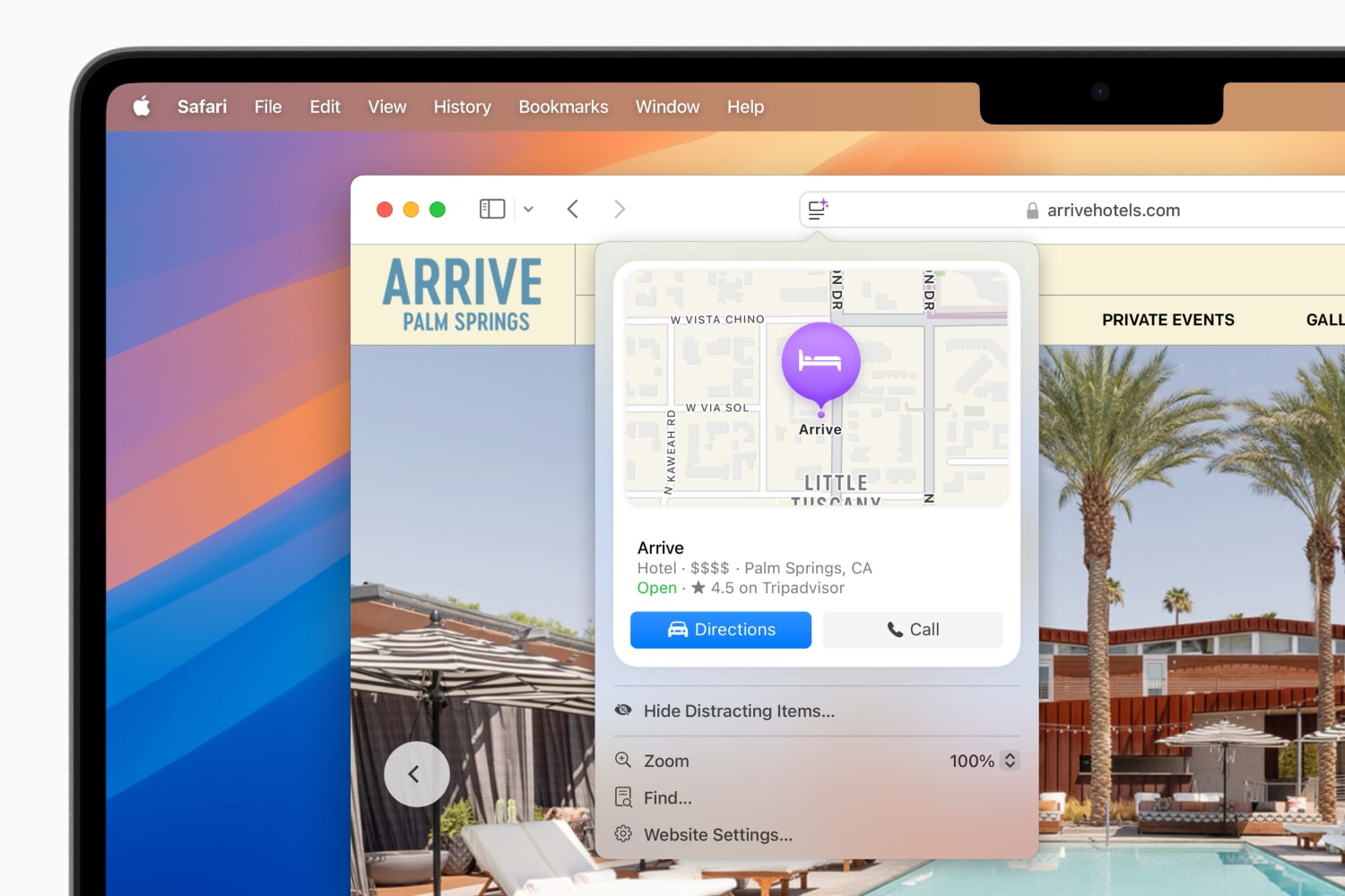 A highlight in the Safari app in macOS Sequoia.