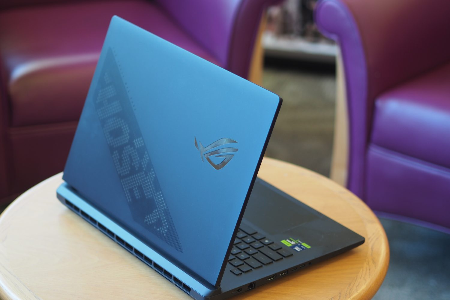Asus ROG Strix SCAR 18 2025 rear view showing lid.