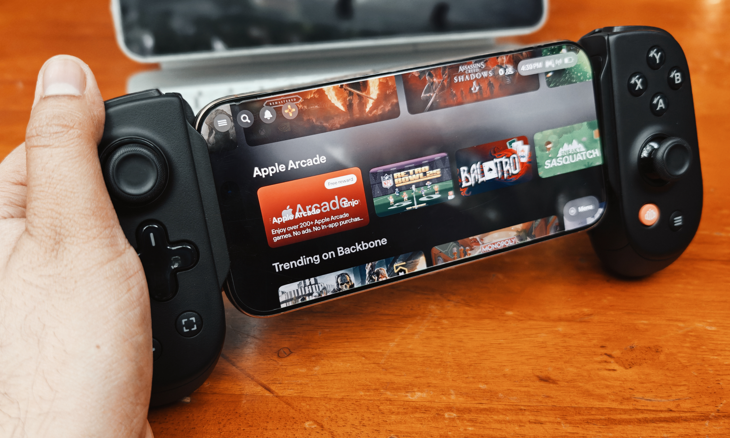 Game titles in the mobile app for Backbone Pro controller.