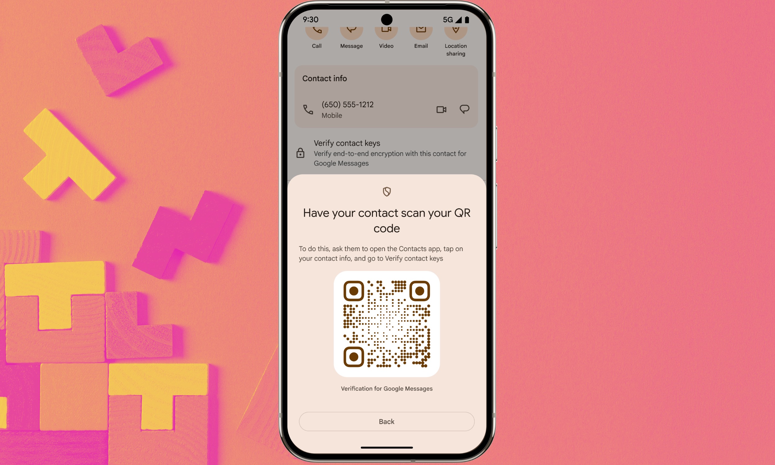 Key Verifier feature for contacts in Android.