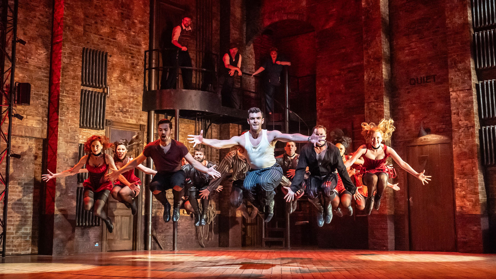 The cast of Kiss Me, Kate dances during Great Performances.