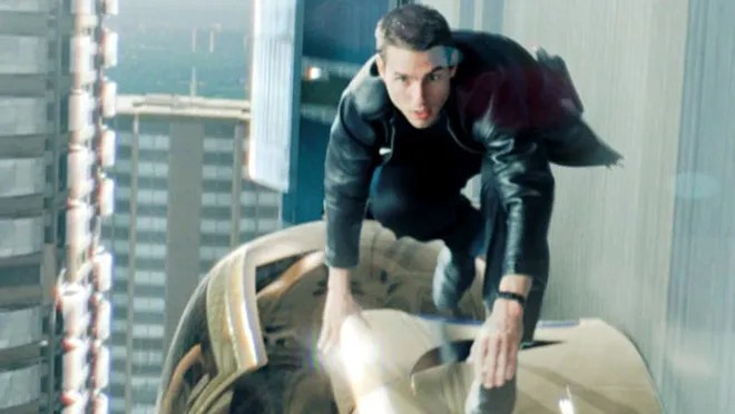 Tom Cruise in Minority Report.