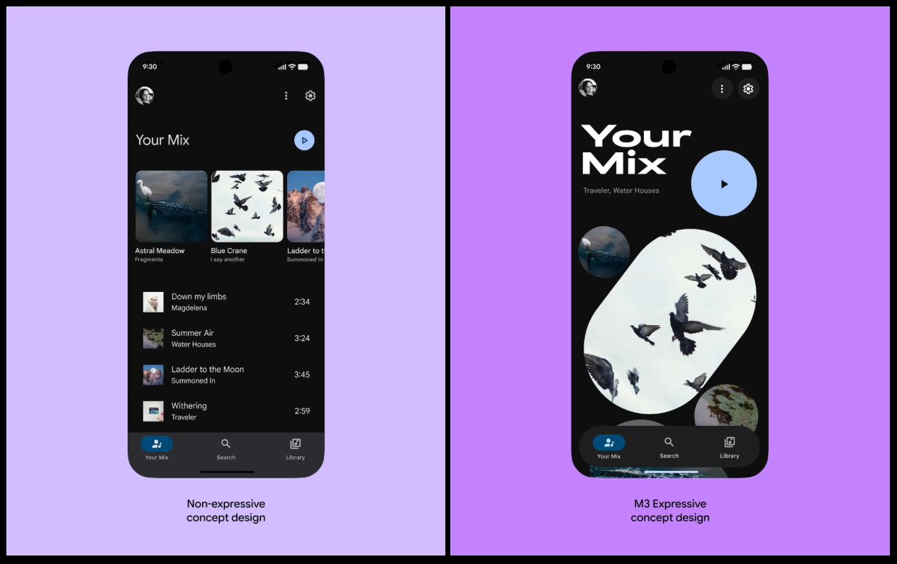Comparison expressive design music.