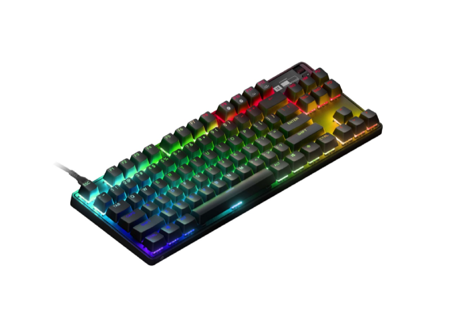 The SteelSeries Apex Pro TKL gaming keyboard on a white background.