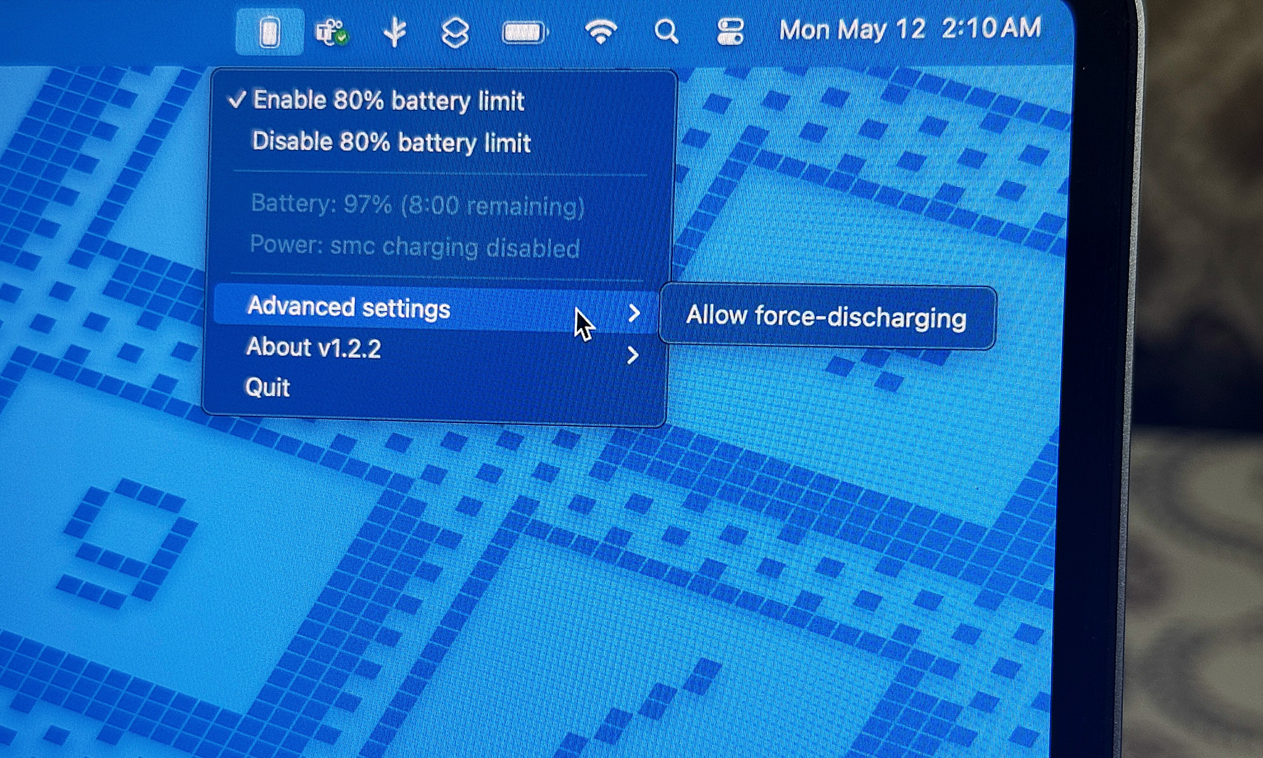 Actually Mentor to limit battery charging for MacBook.