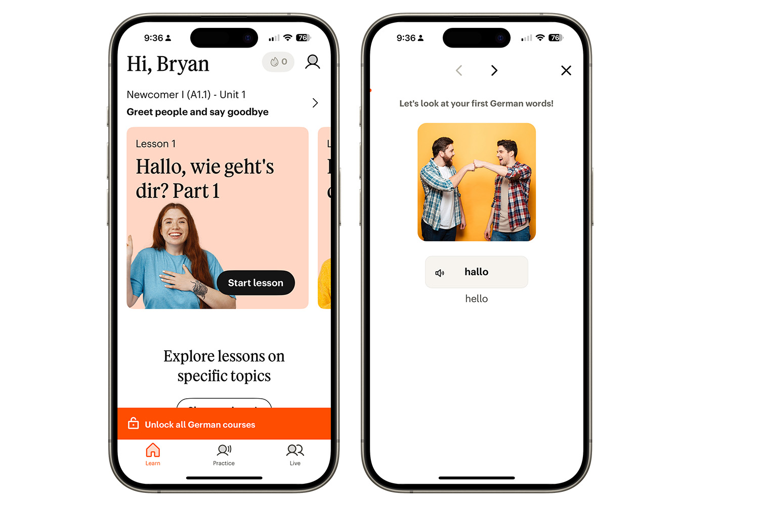 Babbel app.