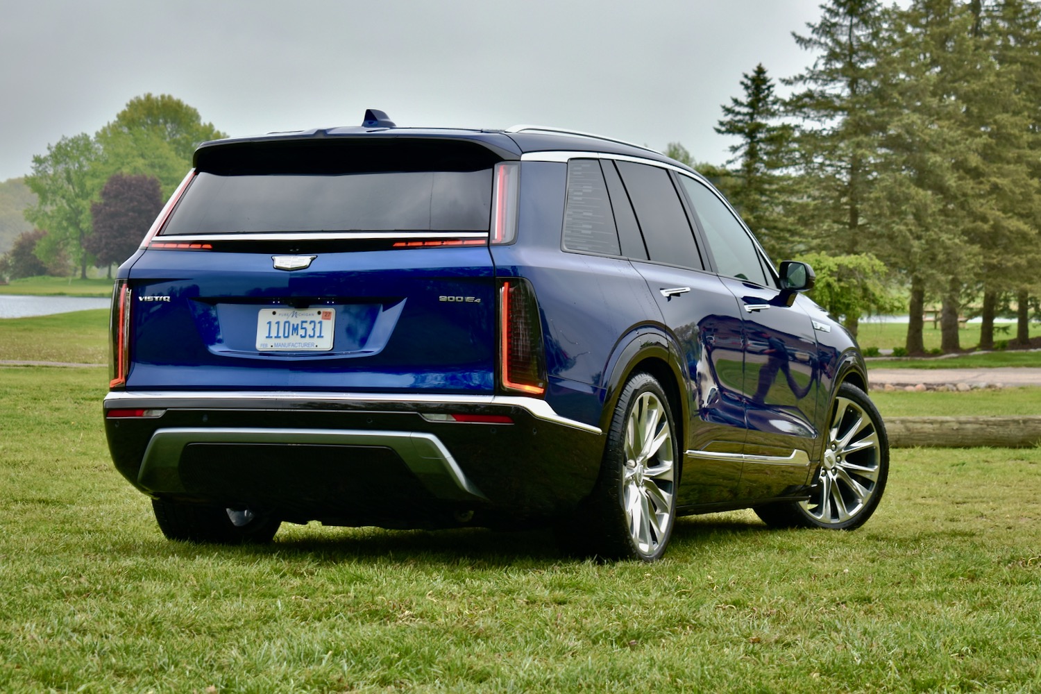 2026 Cadillac Vistiq rear quarter view.