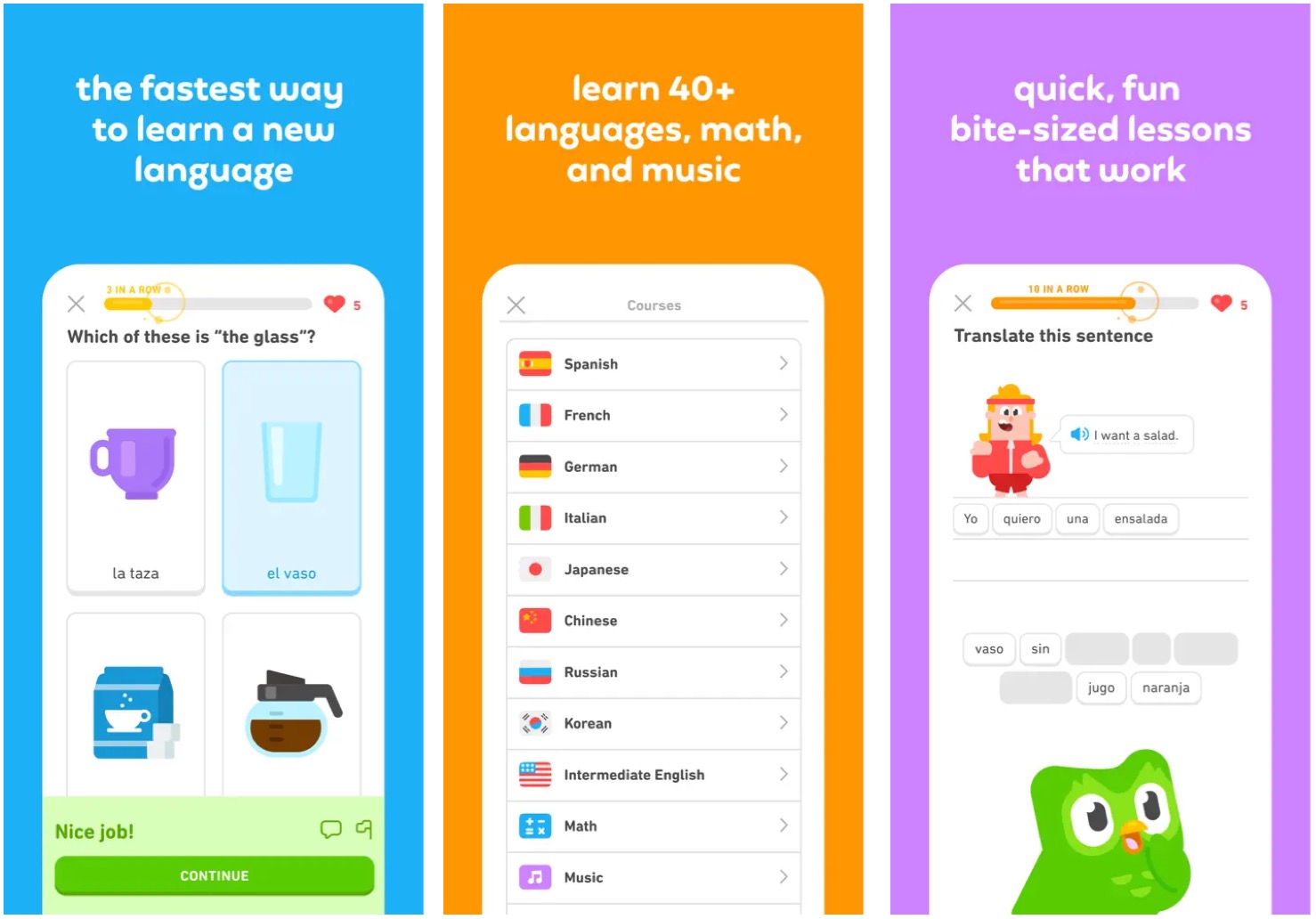 Duolingo app.