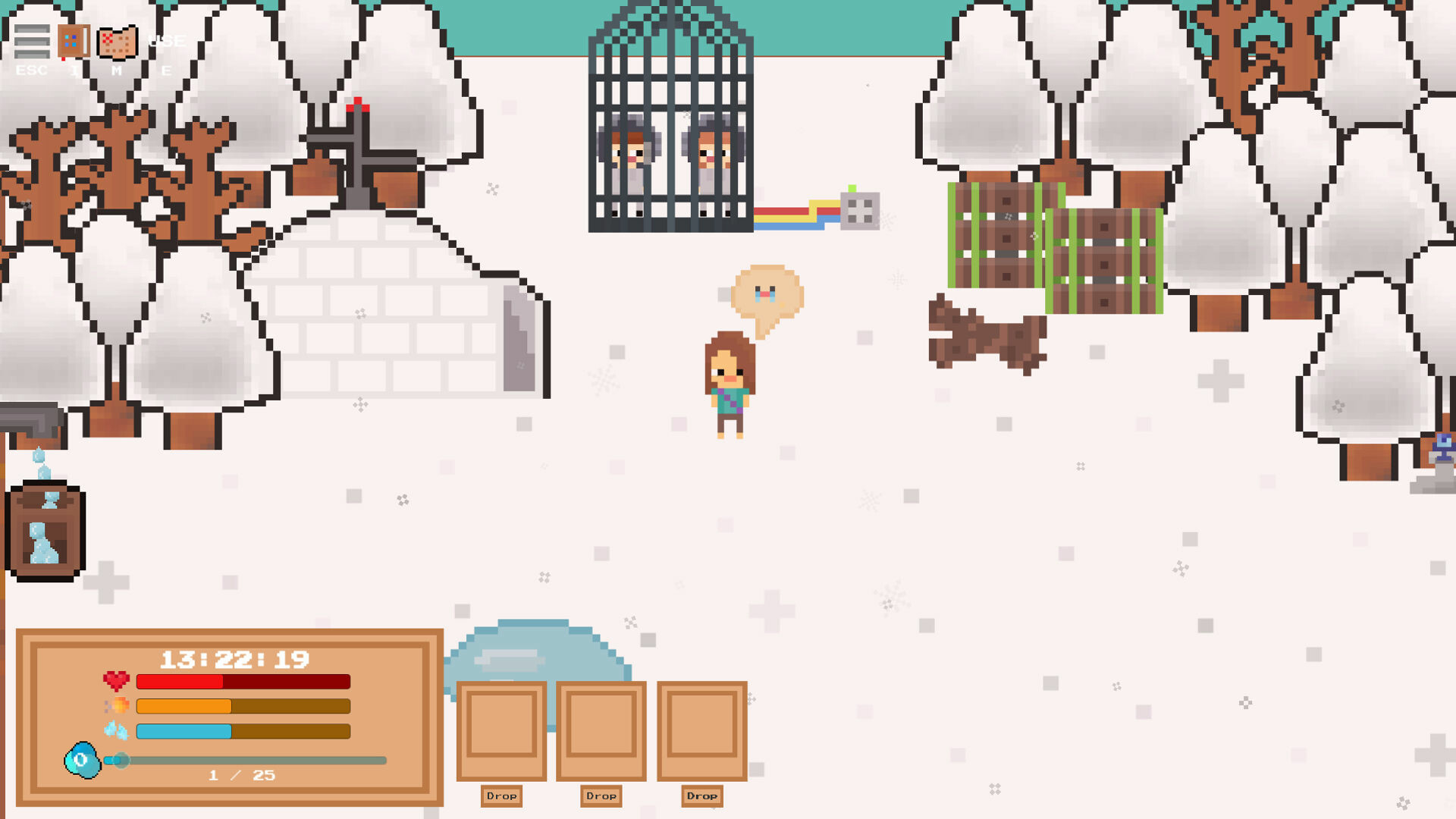 Falarma open world winter scene.