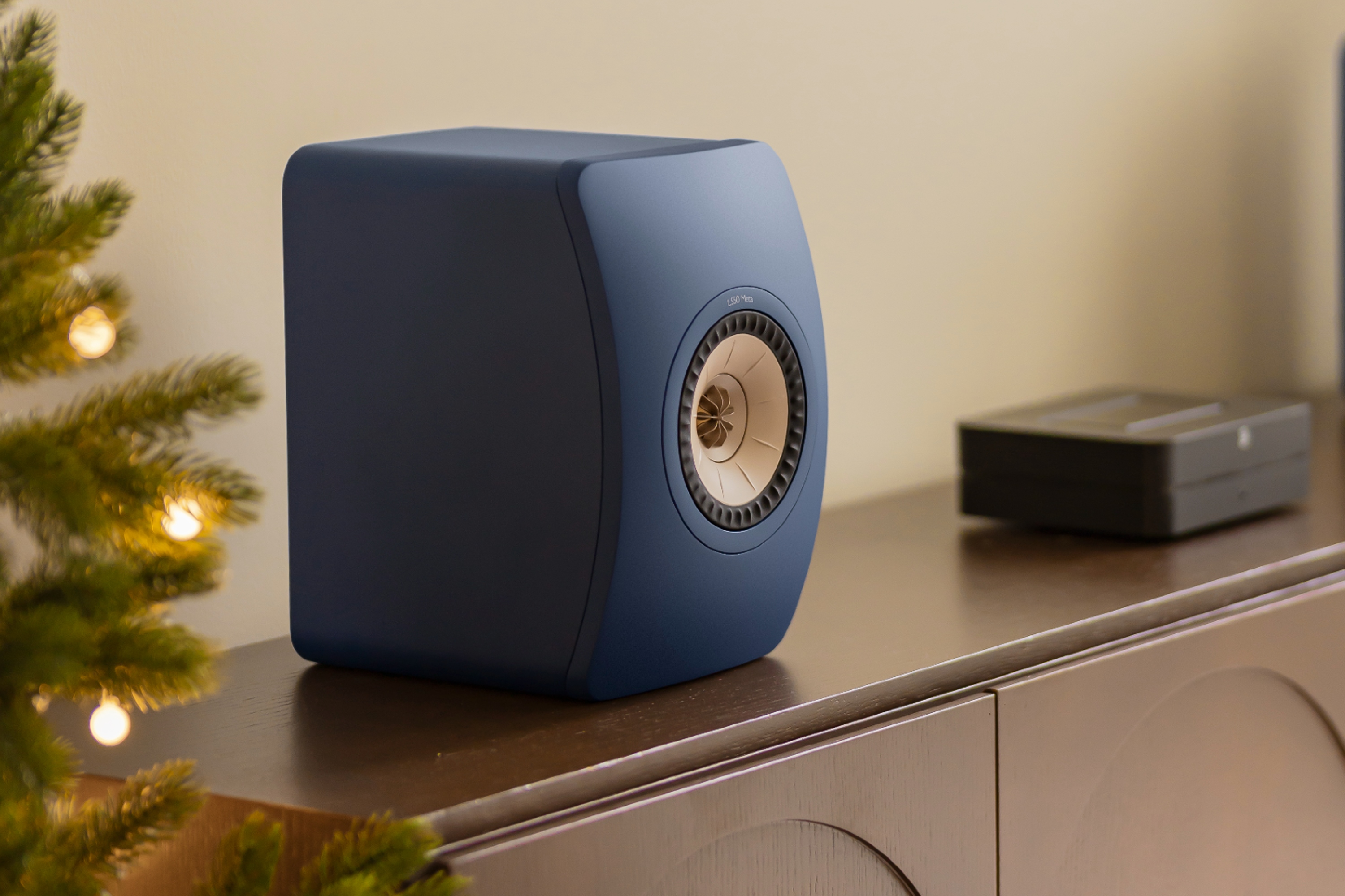 The KEF LS50 Meta passive bookshelf speaker.