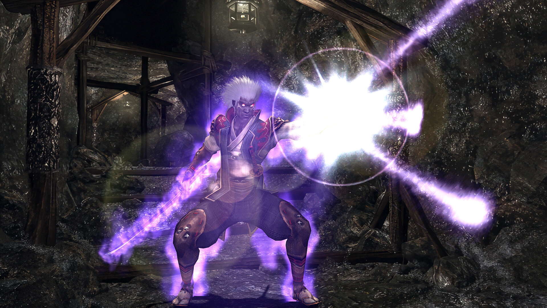 A character absorbs a soul in Onimusha 2's remaster.