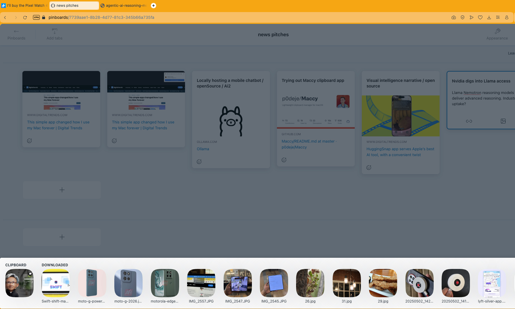 Custom images for Pinboards in Opera.