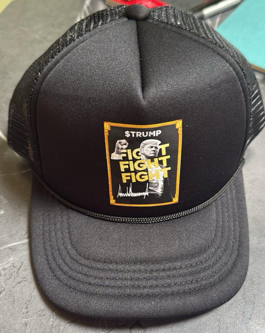 A commemorative hat.