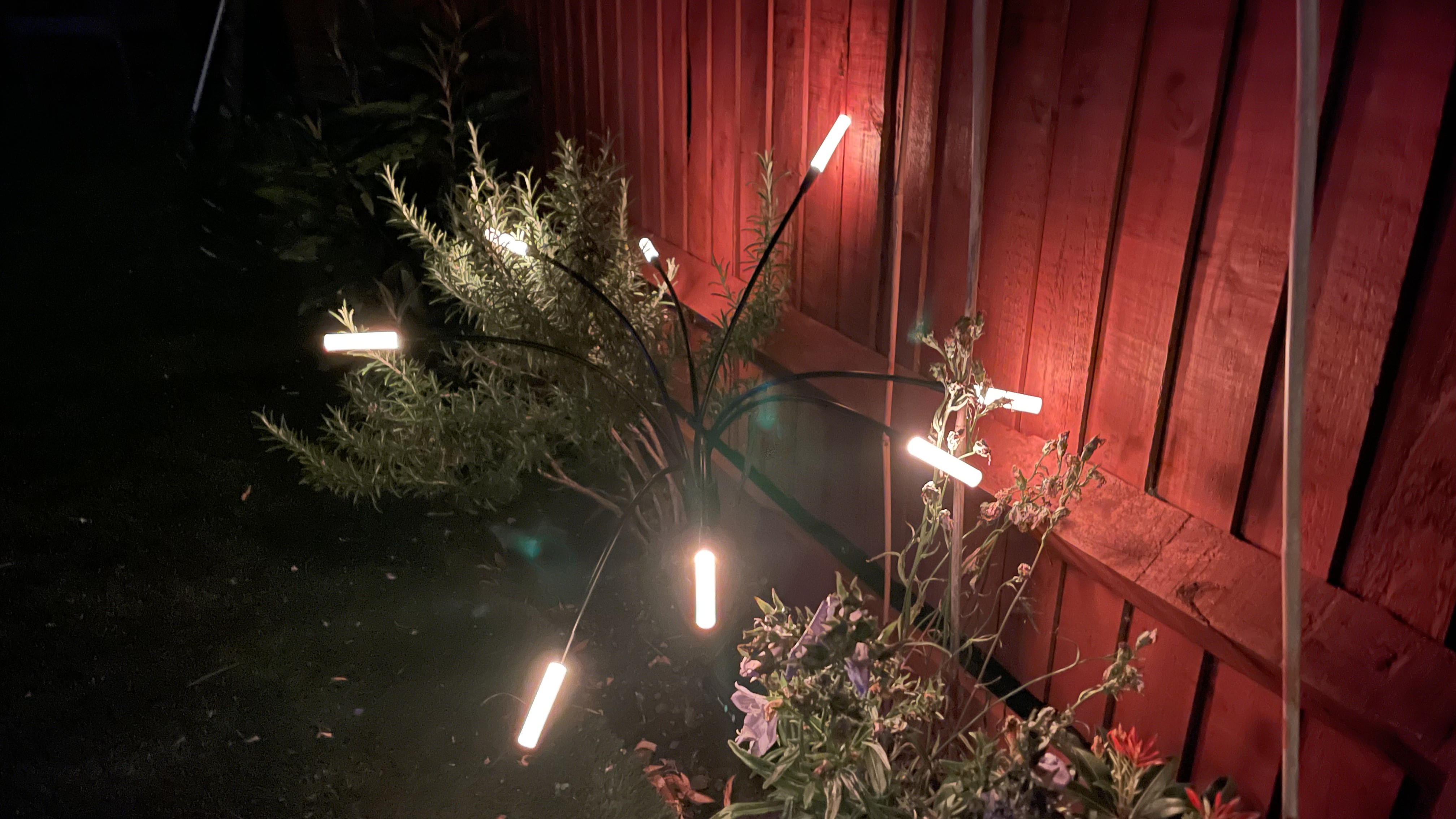 Nanoleaf Solar Outdoor Lights in garden