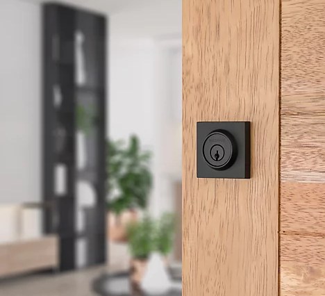 Baldwin locks, including the Gramercy Square (pictured), the Baltimore, Gramercy Round, and several other styles, will be available with Level Bolt technology inside later this year.