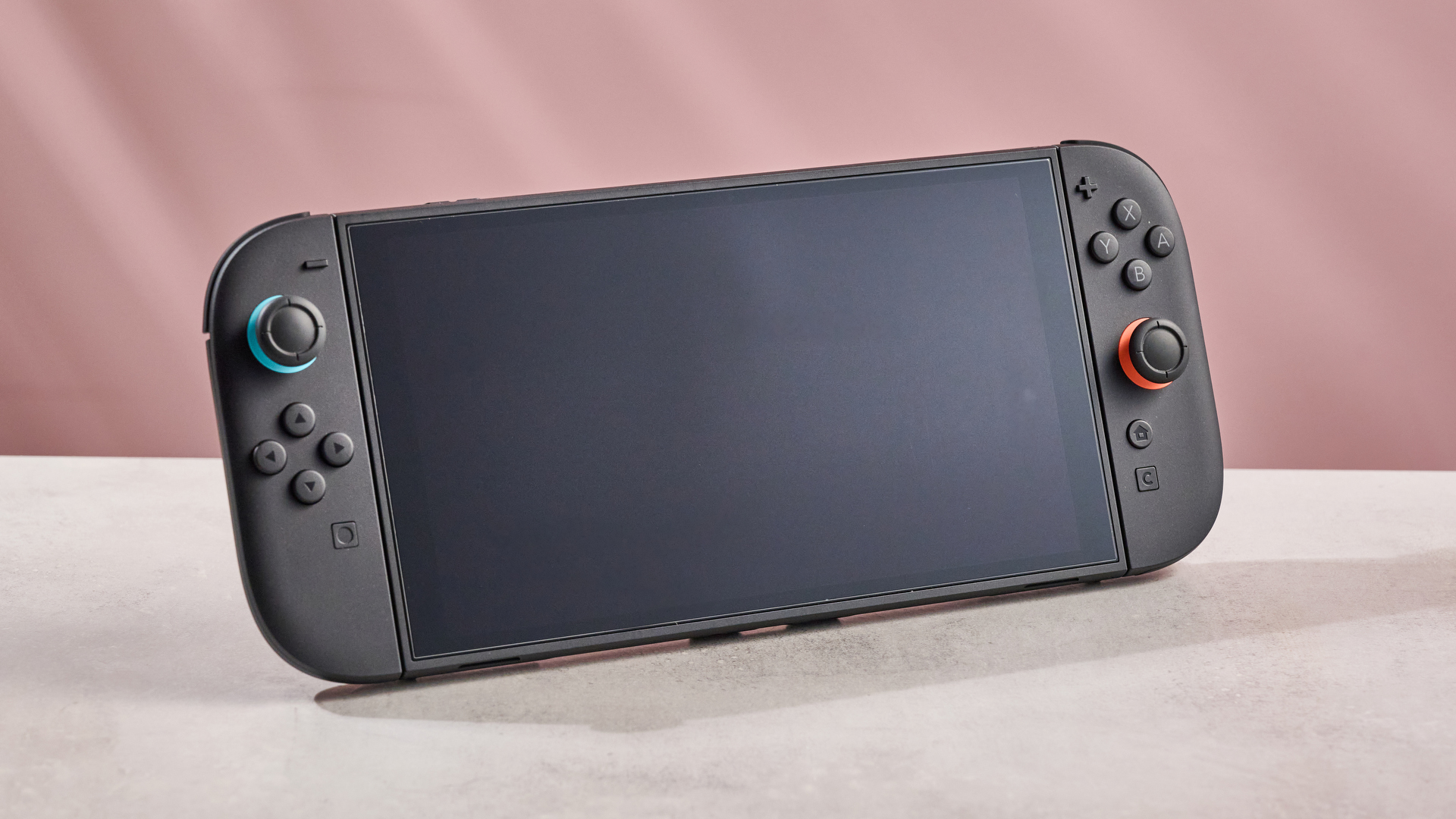 DBrand Prism 2.0 for Nintendo Switch 2 on console against pink background