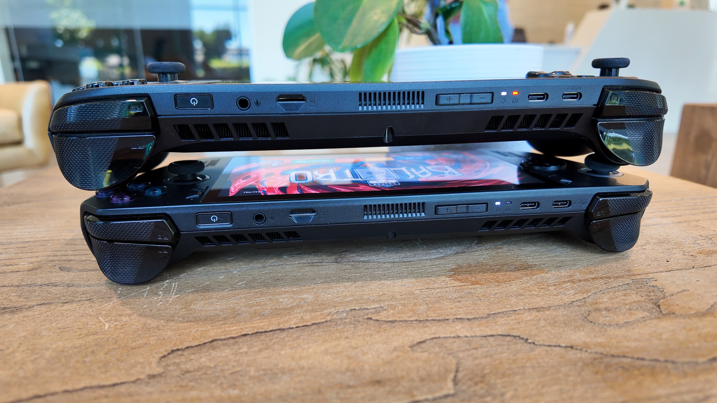 Same exact layout, but bigger triggers and clickier bumpers.