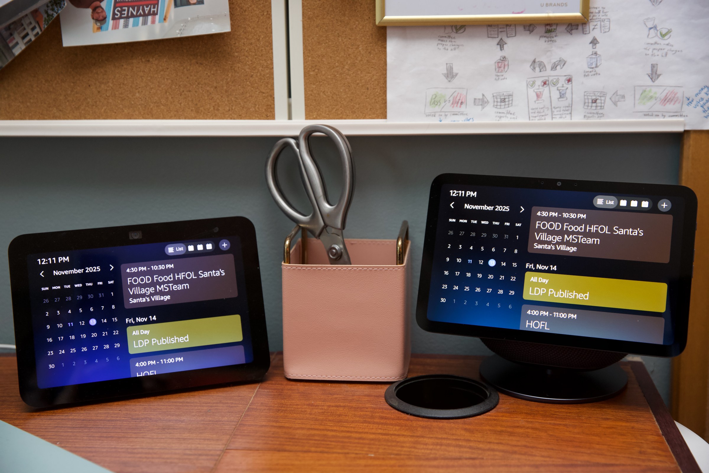 The calendar screen is a nice update. Here it’s shown on the third-gen Show 8 and the latest-gen model.