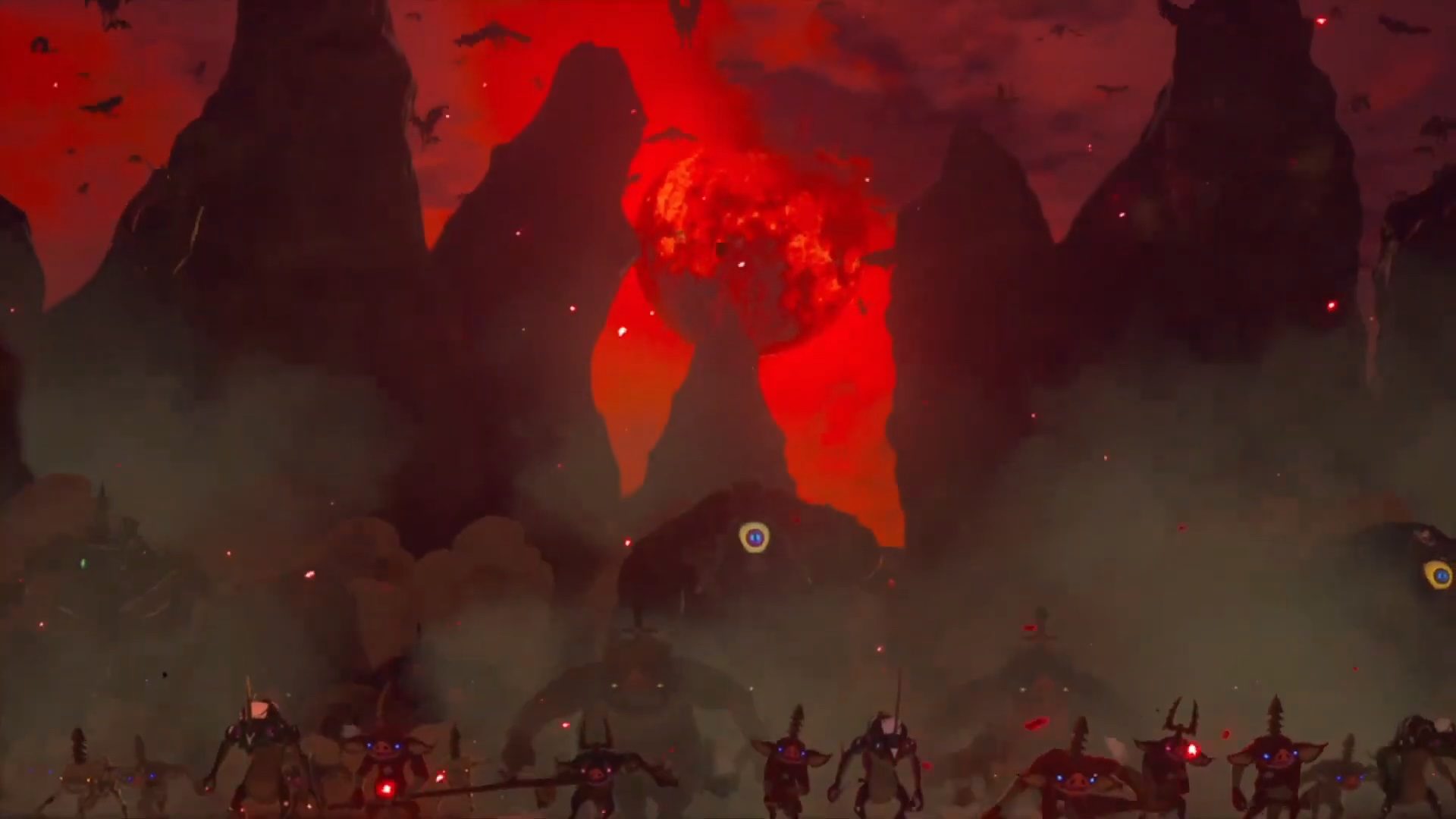 An army of demons invading Hyrule in The Legend of Zelda Tears of the Kingdom.